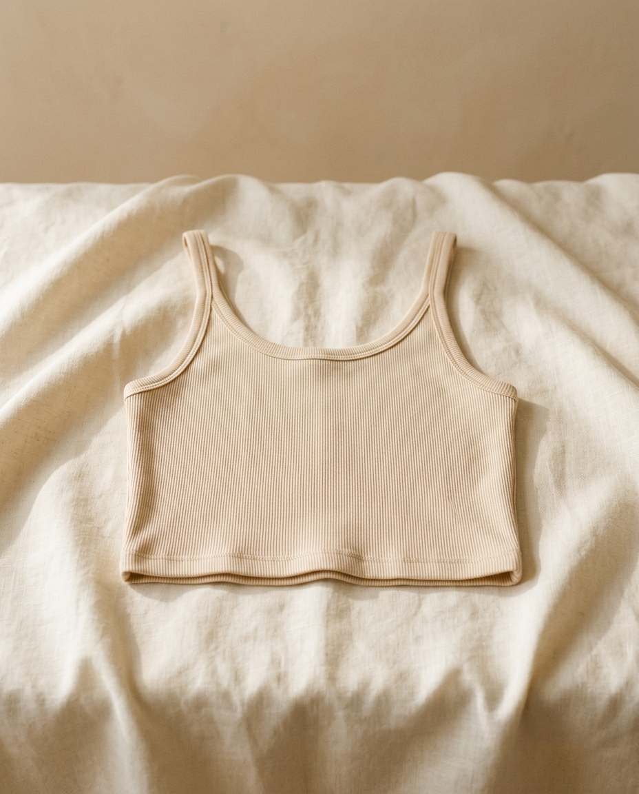 Cropped Rib Tank — Him