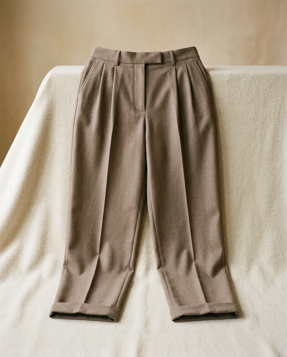 Wool Pleated Trouser — Him